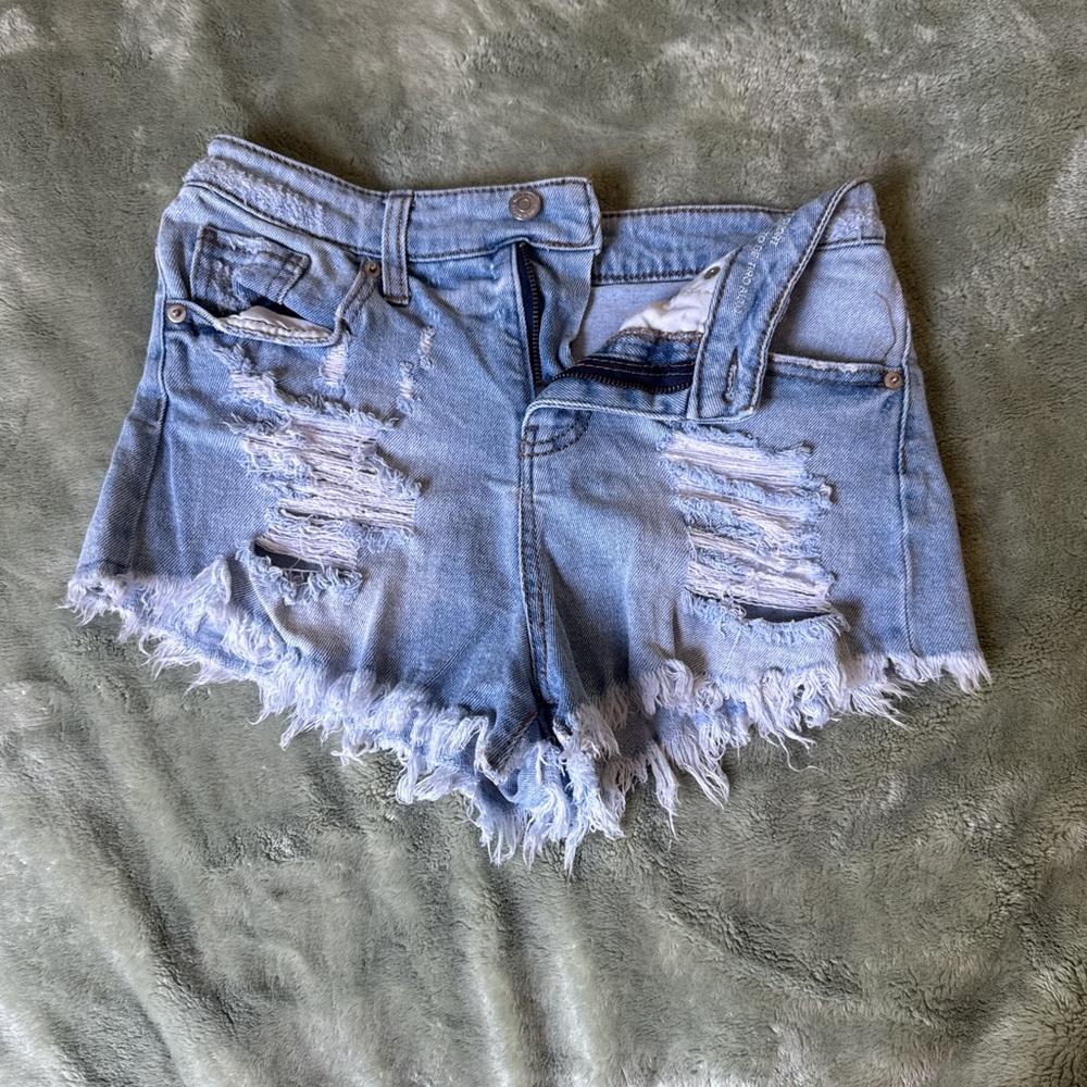 Wild Fable Frayed Light Blue Jean Shorts